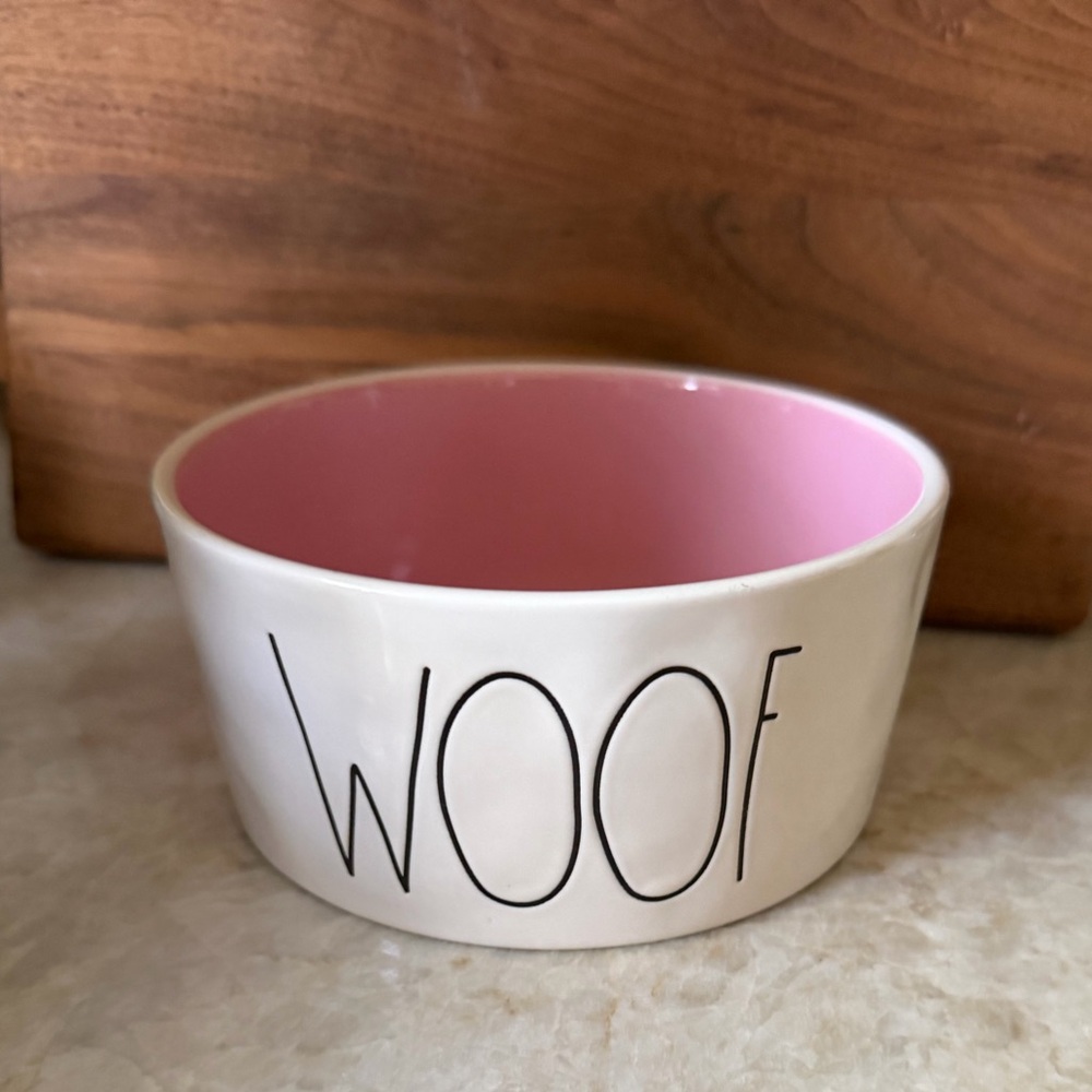 Rae Dunn Woof and Devour ceramic dog bowls - Picture 3 of 12